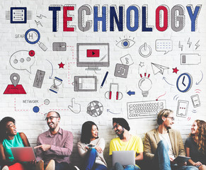 Technology Digital Communication Multimedia Device Concept