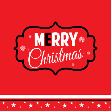 Christmas card with Merry Christmas type design