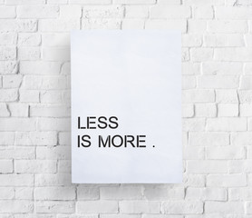 Less is More Minimal Simplicity Easiness Plainness Concept - obrazy, fototapety, plakaty