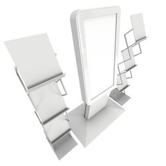 Info LCD screen floor stand.