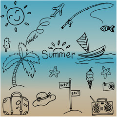 Doodle vector travel