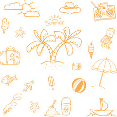 Orange Summer doodles