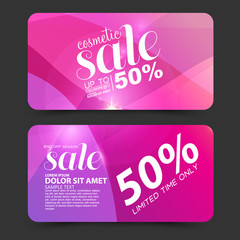 Big sale, beauty cosmetics sale vector