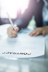 Business is signing a contract