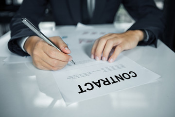 Business is signing a contract