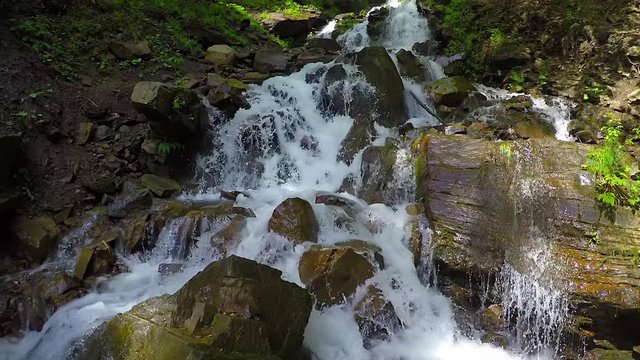Beautiful small brook  in Carpathians