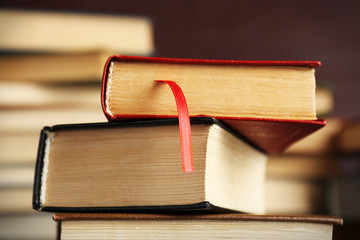 Pile of books, close-up