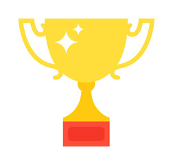 Champion cup vector icon.
