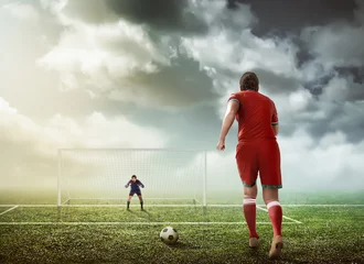Deurstickers Penalty Kick Concept © Leo Lintang