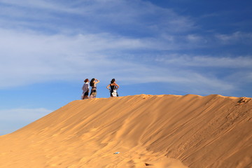 the desert at Vietnam with blue sky