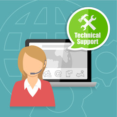 Customer Service Technical Support Concept