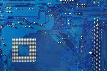 Computer motherboard, close up