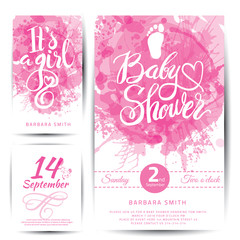 Vector watercolor boy sticker with gold foil. 