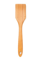 top view of a wooden spatula.