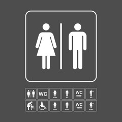 Toilet WC door wall plate.