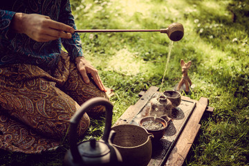 Traditional chinese tea ceremony.