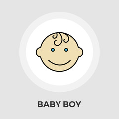 Fototapeta premium Baby Boy Flat Icon