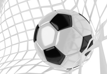 Soccer ball in net