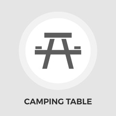 Camping table Vector Flat Icon