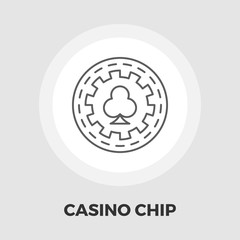 Gambling chips flat icon.