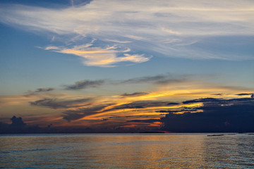 Beautiful tropical sunset on the beach