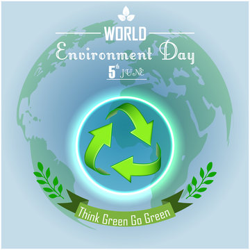 World environment day with concept recycling