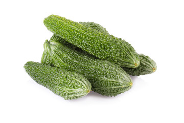 Bitter melon on white background