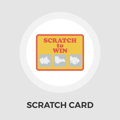 Scratch card vector flat icon