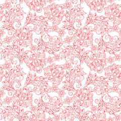 floral seamless pattern. batic style vector background
