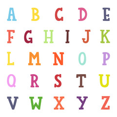 Alphabet cartoon vector illustration.