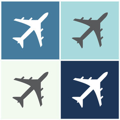 Four Airplane Silhouettes