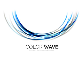 Fototapeta na wymiar Abstract color wave design element