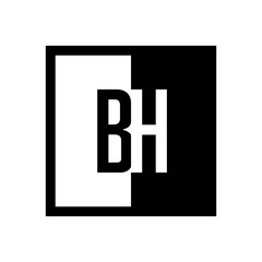 Obraz premium initial square half logo