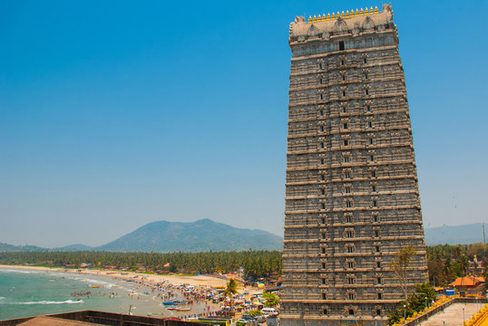 Raja Gopuram Tower. Murudeshwar. Karnataka, India