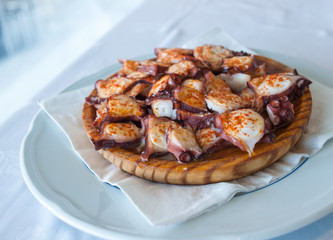 Galician style octopus, pulpo a la gallega