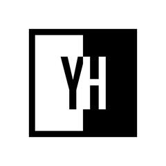 Fototapeta premium initial square half logo