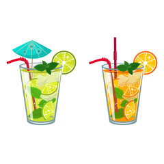 Isolated colorful sketch of alcohol cocktails and other drinks. Vector illustration