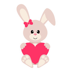 cartoon bunny with heart