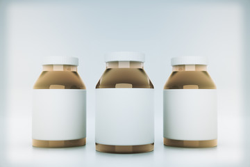 Brown glass bottles