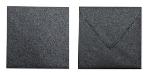Fototapeta premium Black Metallic Envelope With Clipping Path