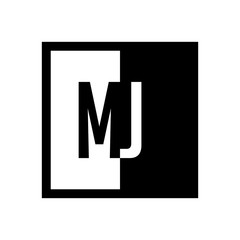 Fototapeta premium initial square half logo