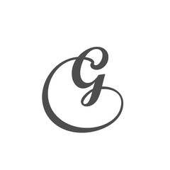 Letter G logo design template.