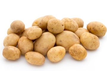New potato isolated on white background.