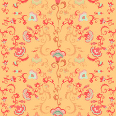 Seamless vector flower pattern