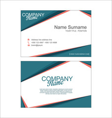 Naklejka na ściany i meble Modern simple business card template