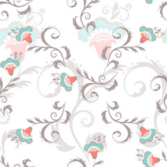 Seamless floral pattern in vintage colors
