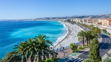 Fototapete Nice Schöne Visitenkartenansicht auf die Bucht von Angels, Frankreich