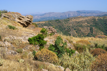 Fototapeta na wymiar Hills near Polyrrinia village on Crete - Greece