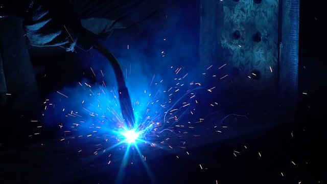 Work produces metal welding