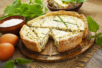 Pie with nettle